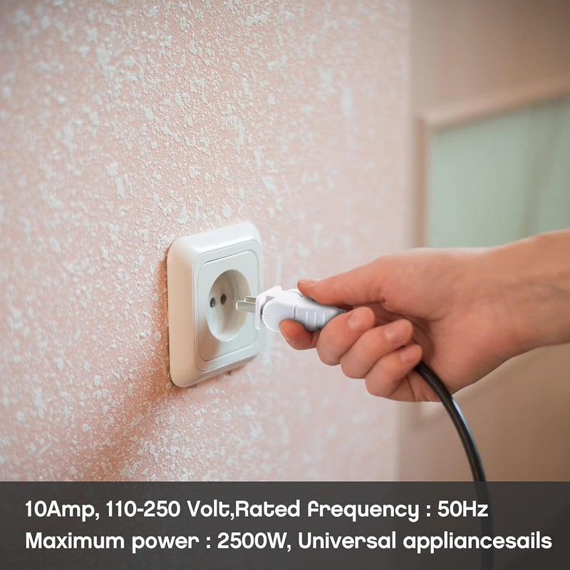 TOODOO Replacement Electrical Plug 2 Prong Lamp Replacement Plugs for Lamps Light Duty, Residential Polarized 10 A 110-250V 2 Wire Straight Blade Can Be Rotated 180 Degrees(6 Pieces) - Image 5